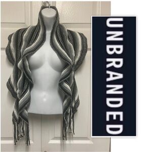 UNBRANDED Crocheted Wide Ruffle Scarf